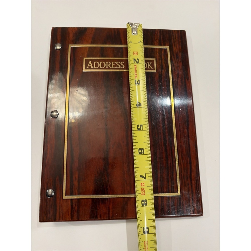 Vintage Jehuani Wood Grain Address Book 3 Ring Binder Korea - Picture 11 of 12